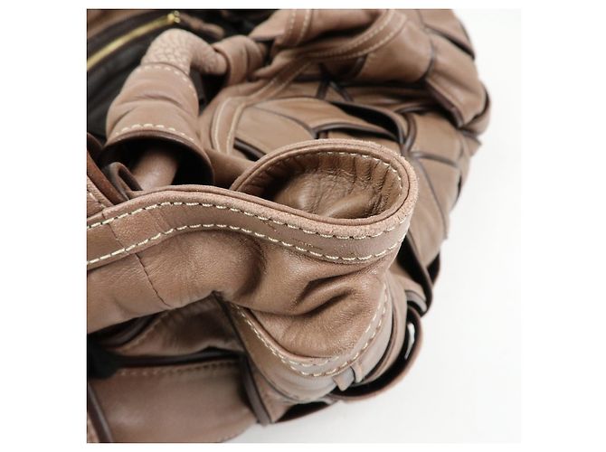 Borsa tote LOEWE Anagram in pelle nappa Aire marrone - vista 21