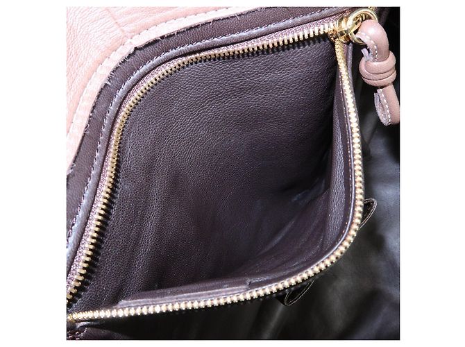Borsa tote LOEWE Anagram in pelle nappa Aire marrone - vista 23