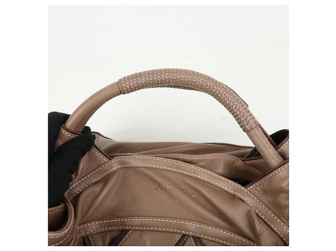 Borsa tote LOEWE Anagram in pelle nappa Aire marrone - vista 6