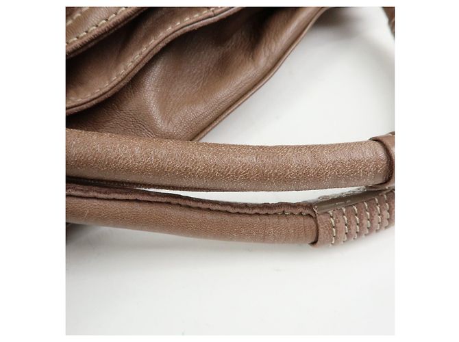 Borsa tote LOEWE Anagram in pelle nappa Aire marrone - vista 9