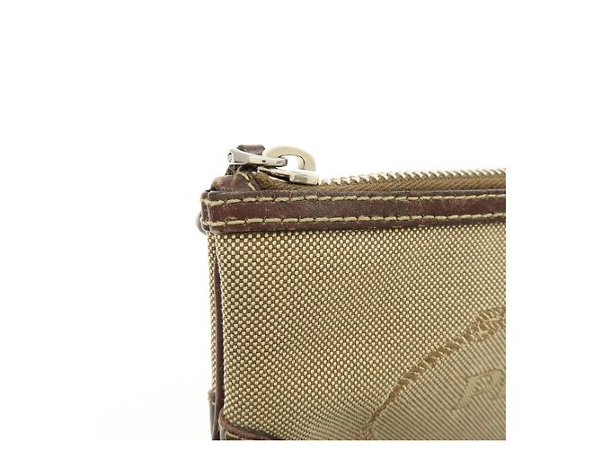 Necessaire in pelle jacquard con logo PRADA Beige Brown - vista 10