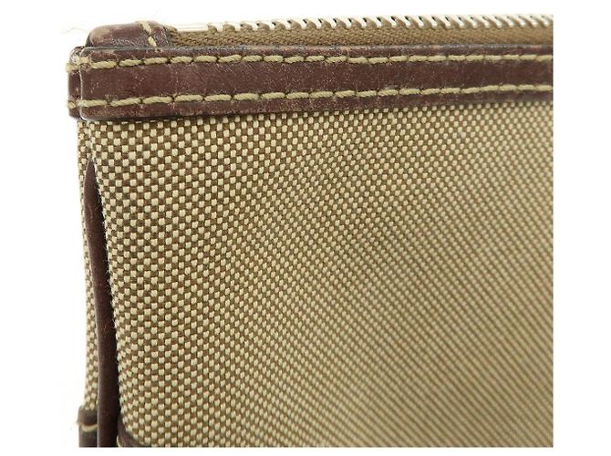 Necessaire in pelle jacquard con logo PRADA Beige Brown - vista 12