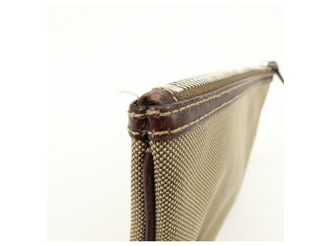 Necessaire in pelle jacquard con logo PRADA Beige Brown - vista 14