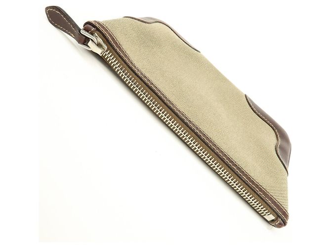 Necessaire in pelle jacquard con logo PRADA Beige Brown - vista 15