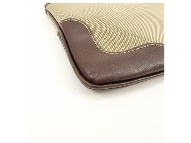 Necessaire in pelle jacquard con logo PRADA Beige Brown - vista 8