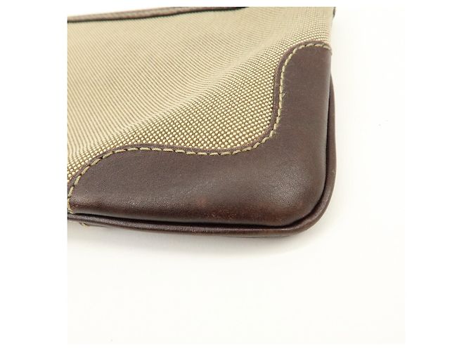 Necessaire in pelle jacquard con logo PRADA Beige Brown - vista 9