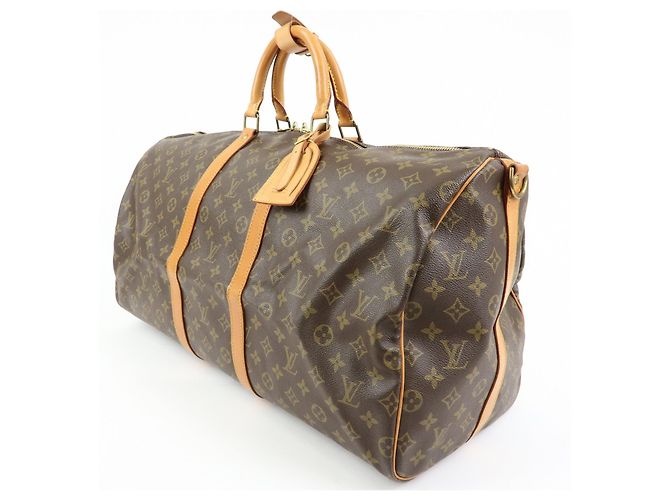 Louis Vuitton Monogram Keep All Bandouliere 55 Borsa Boston M41414 - vista 3