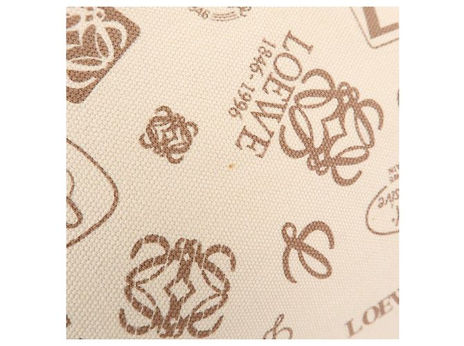 Borsa a tracolla e borsa a mano LOEWE in tela, pelle e camoscio Beige Red - vista 17