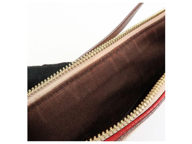 Borsa a tracolla e borsa a mano LOEWE in tela, pelle e camoscio Beige Red - vista 22