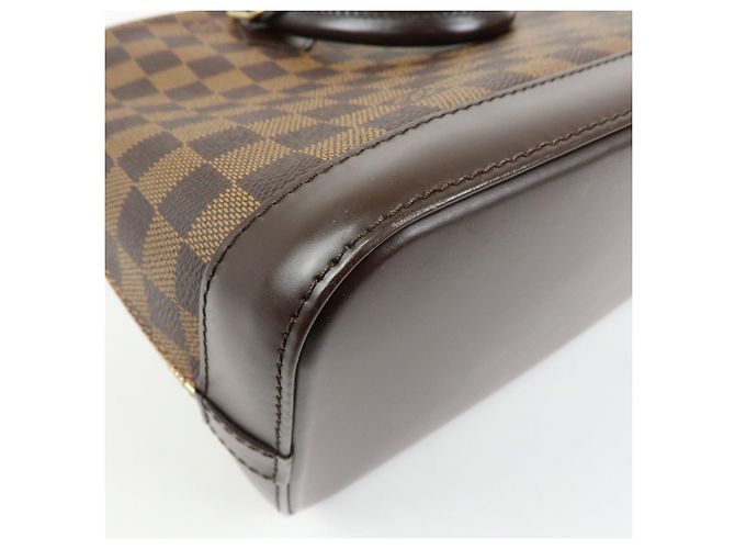 Borsa a mano Louis Vuitton Damier Canvas Leather Alma PM Brown N51131 - vista 13