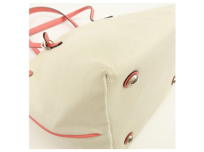 Borsa a mano Louis Vuitton Canvas Leather Cabas PM Corail M94505 - vista 10