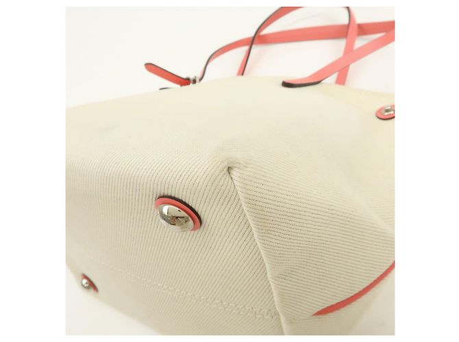 Borsa a mano Louis Vuitton Canvas Leather Cabas PM Corail M94505 - vista 11