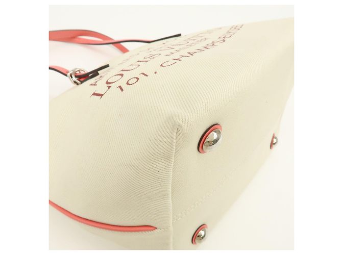 Borsa a mano Louis Vuitton Canvas Leather Cabas PM Corail M94505 - vista 12