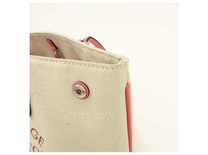 Borsa a mano Louis Vuitton Canvas Leather Cabas PM Corail M94505 - vista 14