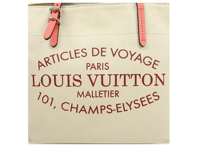 Borsa a mano Louis Vuitton Canvas Leather Cabas PM Corail M94505 - vista 17