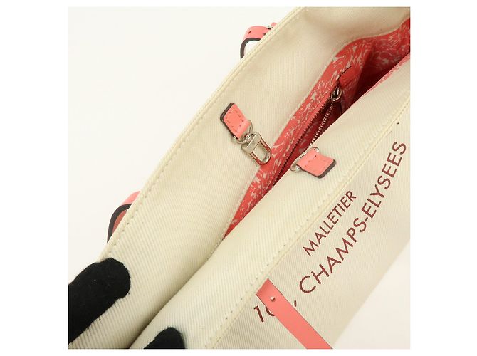 Borsa a mano Louis Vuitton Canvas Leather Cabas PM Corail M94505 - vista 20