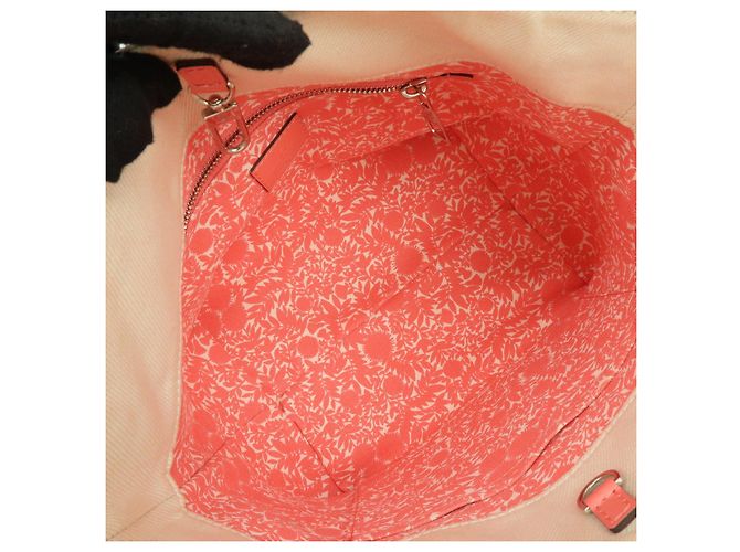Borsa a mano Louis Vuitton Canvas Leather Cabas PM Corail M94505 - vista 21