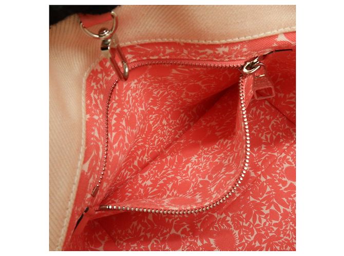 Borsa a mano Louis Vuitton Canvas Leather Cabas PM Corail M94505 - vista 22