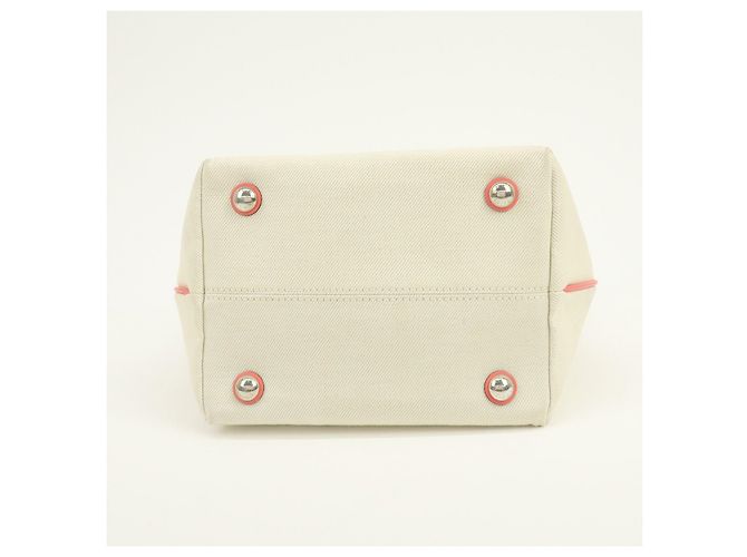 Borsa a mano Louis Vuitton Canvas Leather Cabas PM Corail M94505 - vista 5