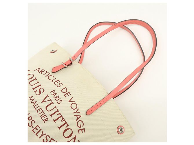 Borsa a mano Louis Vuitton Canvas Leather Cabas PM Corail M94505 - vista 6