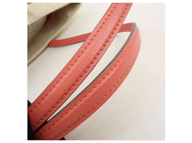 Borsa a mano Louis Vuitton Canvas Leather Cabas PM Corail M94505 - vista 7