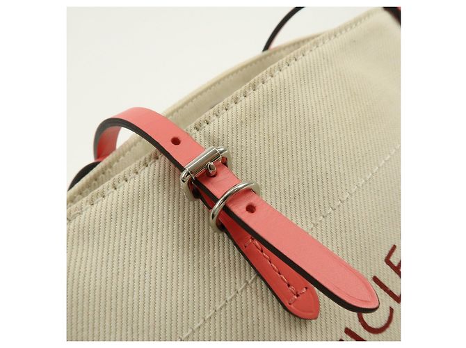 Borsa a mano Louis Vuitton Canvas Leather Cabas PM Corail M94505 - vista 9