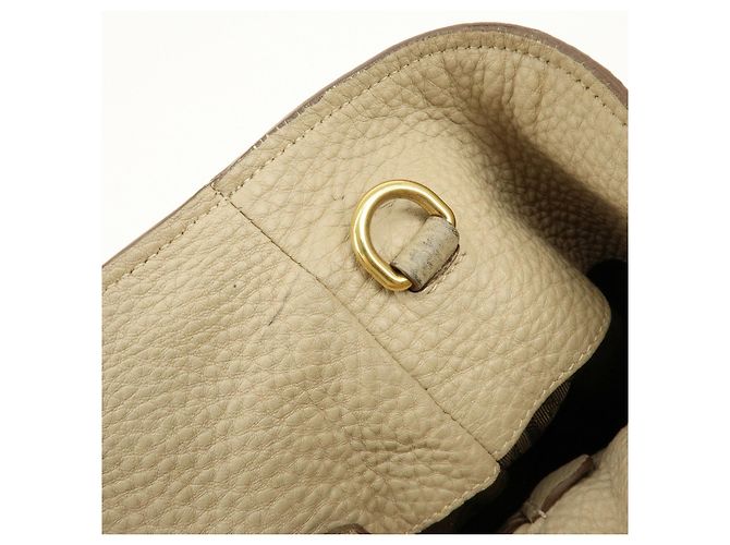 PRADA Borsa a mano e a tracolla 2Way in pelle con logo Triangle Beige BN2795 - vista 21