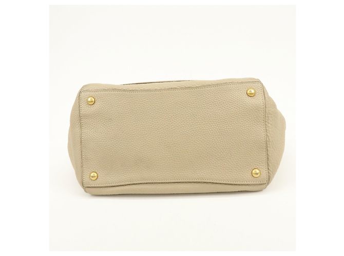 PRADA Borsa a mano e a tracolla 2Way in pelle con logo Triangle Beige BN2795 - vista 5
