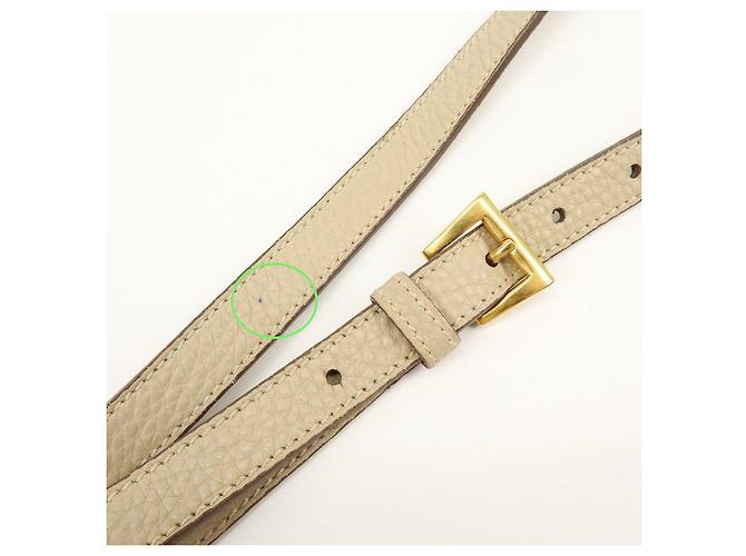 PRADA Borsa a mano e a tracolla 2Way in pelle con logo Triangle Beige BN2795 - vista 7