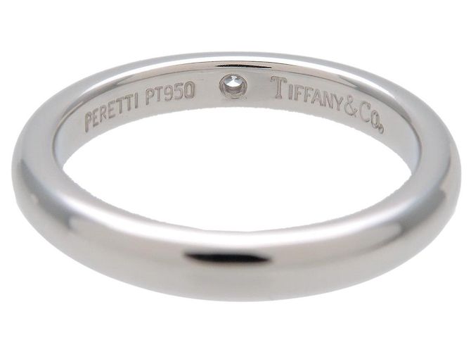 Tiffany & Co Stacking Band 1P Diamond Ring PT950 US4.5 EU48 Ring - Ansicht 4
