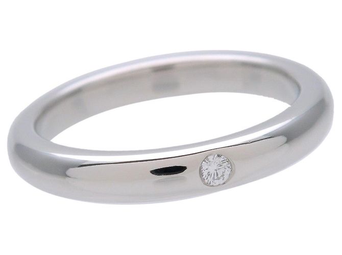 Tiffany & Co Stacking Band 1P Diamond Ring PT950 US4.5 EU48 Ring - Ansicht 5