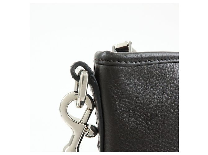 LOEWE Borsa a tracolla Anagram in pelle Borsa a spalla Dark Brown - vista 14