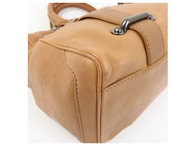 Céline Borsa a mano Boston in pelle con logo CELINE Marrone - vista 13