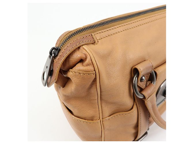 Céline Borsa a mano Boston in pelle con logo CELINE Marrone - vista 15