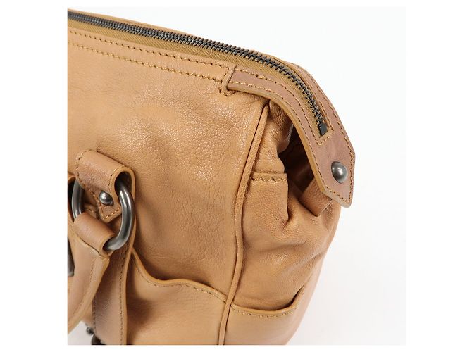 Céline Borsa a mano Boston in pelle con logo CELINE Marrone - vista 16