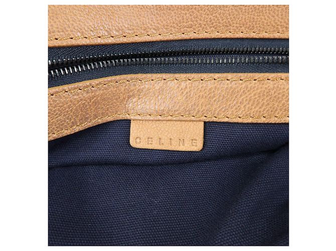 Céline Borsa a mano Boston in pelle con logo CELINE Marrone - vista 24