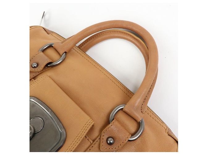 Céline Borsa a mano Boston in pelle con logo CELINE Marrone - vista 7