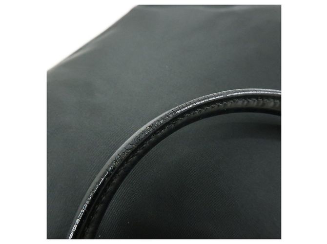 Borsa Tote e Borsa a Tracolla PRADA in Nylon e Pelle con Logo Triangle Nero - vista 7