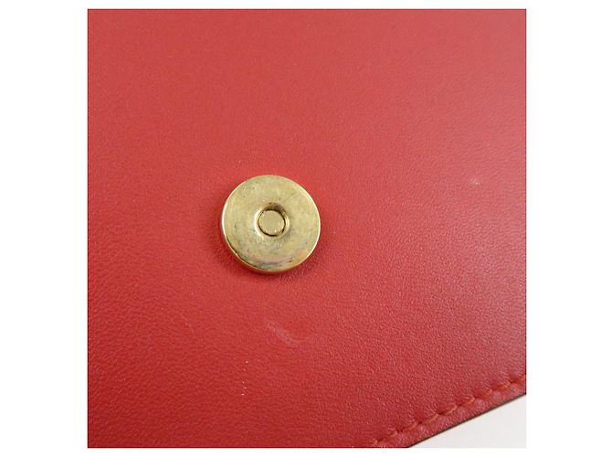 GUCCI Sylvie Sherry Mini Borsa a Tracolla in Pelle con Catena Rosso e Blu Navy 494646 - vista 17