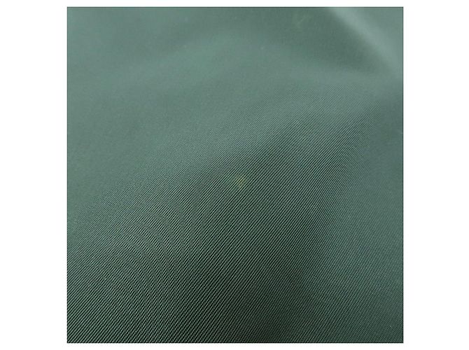 PRADA Triangle Logo Nylon Leder Tote Bag Handtasche, Moss Green - Ansicht 16