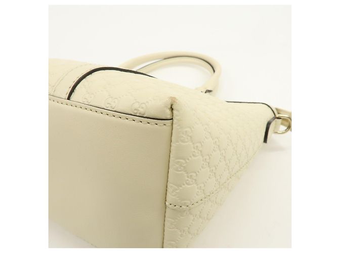 GUCCI Borsa 2Way in pelle Microguccissima Ivory 449656 - vista 11
