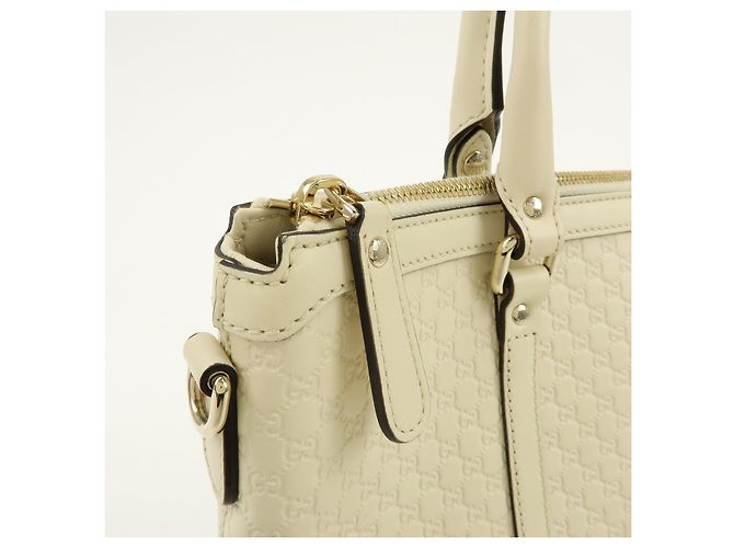 GUCCI Borsa 2Way in pelle Microguccissima Ivory 449656 - vista 13