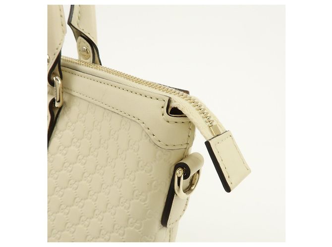 GUCCI Borsa 2Way in pelle Microguccissima Ivory 449656 - vista 14