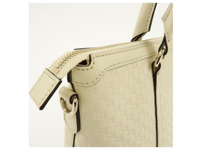 GUCCI Borsa 2Way in pelle Microguccissima Ivory 449656 - vista 15