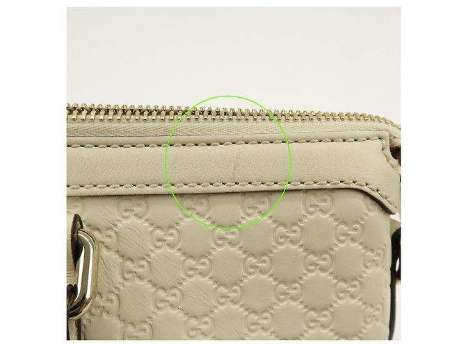 GUCCI Borsa 2Way in pelle Microguccissima Ivory 449656 - vista 16