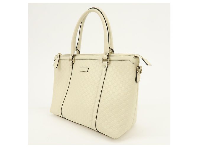 GUCCI Borsa 2Way in pelle Microguccissima Ivory 449656 - vista 3