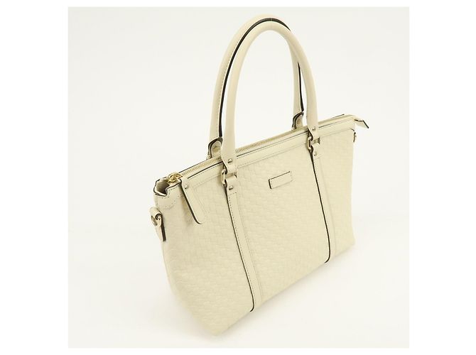 GUCCI Borsa 2Way in pelle Microguccissima Ivory 449656 - vista 4