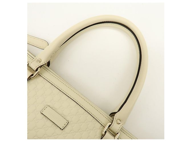 GUCCI Borsa 2Way in pelle Microguccissima Ivory 449656 - vista 6