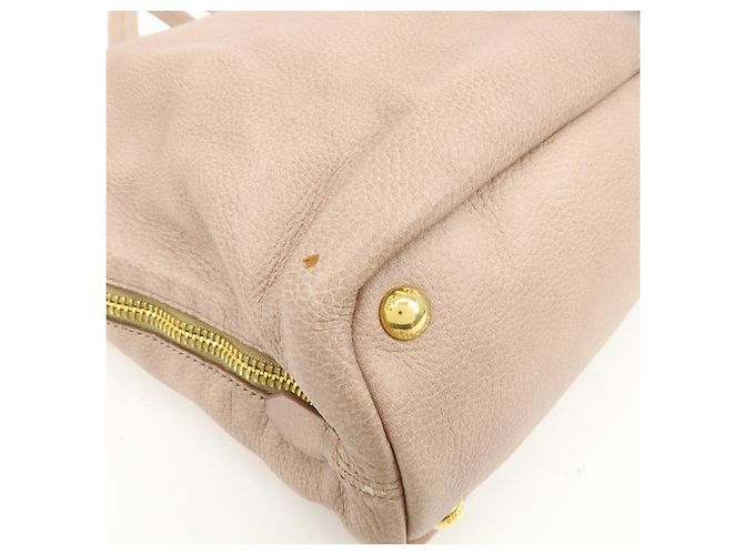 Borsa Tote in pelle con logo PRADA Borsa a spalla Rosa - vista 10