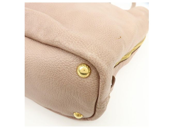 Borsa Tote in pelle con logo PRADA Borsa a spalla Rosa - vista 11